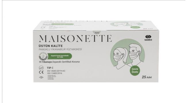Sanko Tekstil'den pamuklu ve yıkanabilir yüz maskeleri