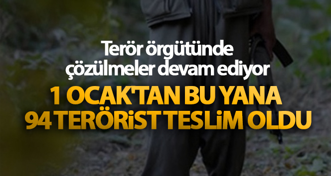Terör örgütünde çözülmeler devam ediyor! 1 Ocak'tan bu yana 94 terörist teslim oldu