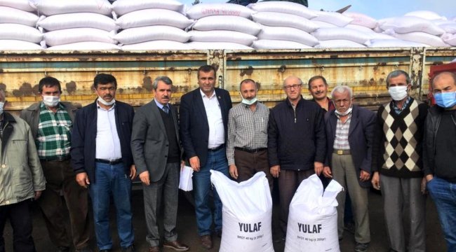 Büyükşehirden doludan tarlaları zarar gören çiftçiye tohum desteği