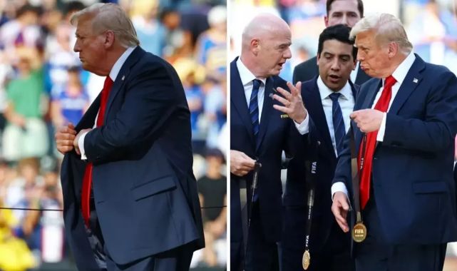 Trump, Kulüpler Dünya Kupası madalyasını cebine attı, kupayı Oval Ofis'e götürdü